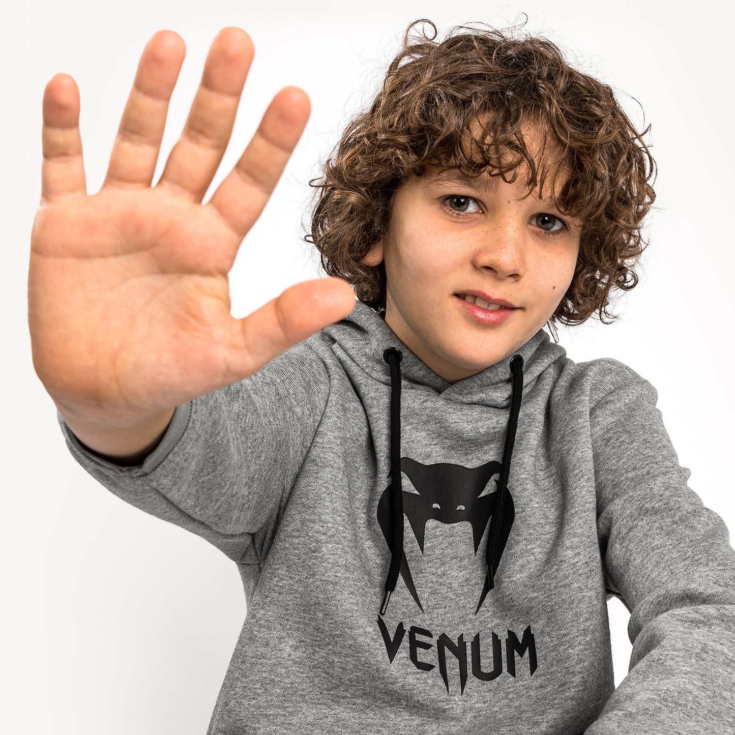 Venum Classic Hoodie – Für Kinder – Hellgrau Meliert