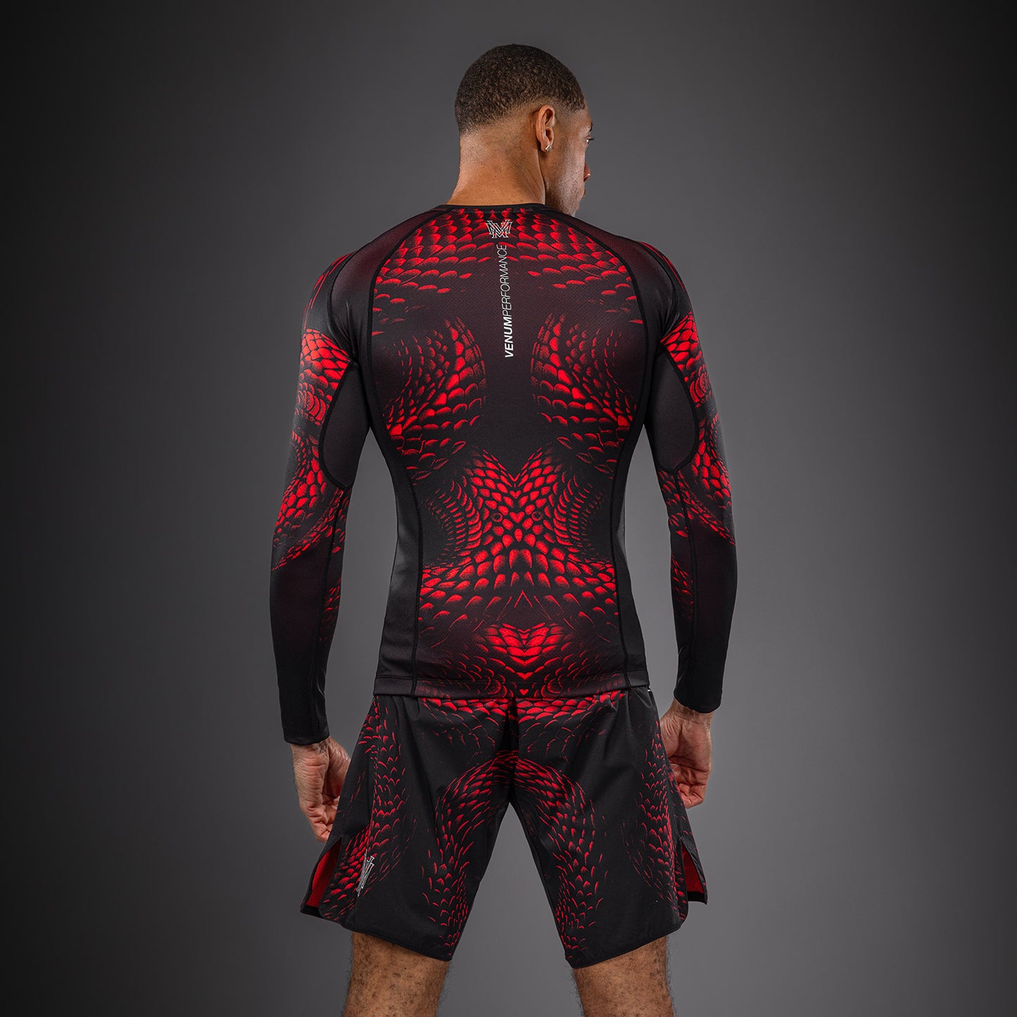 Venum Matupa Langarm Rashguard - Schwarz/Rot/Silber