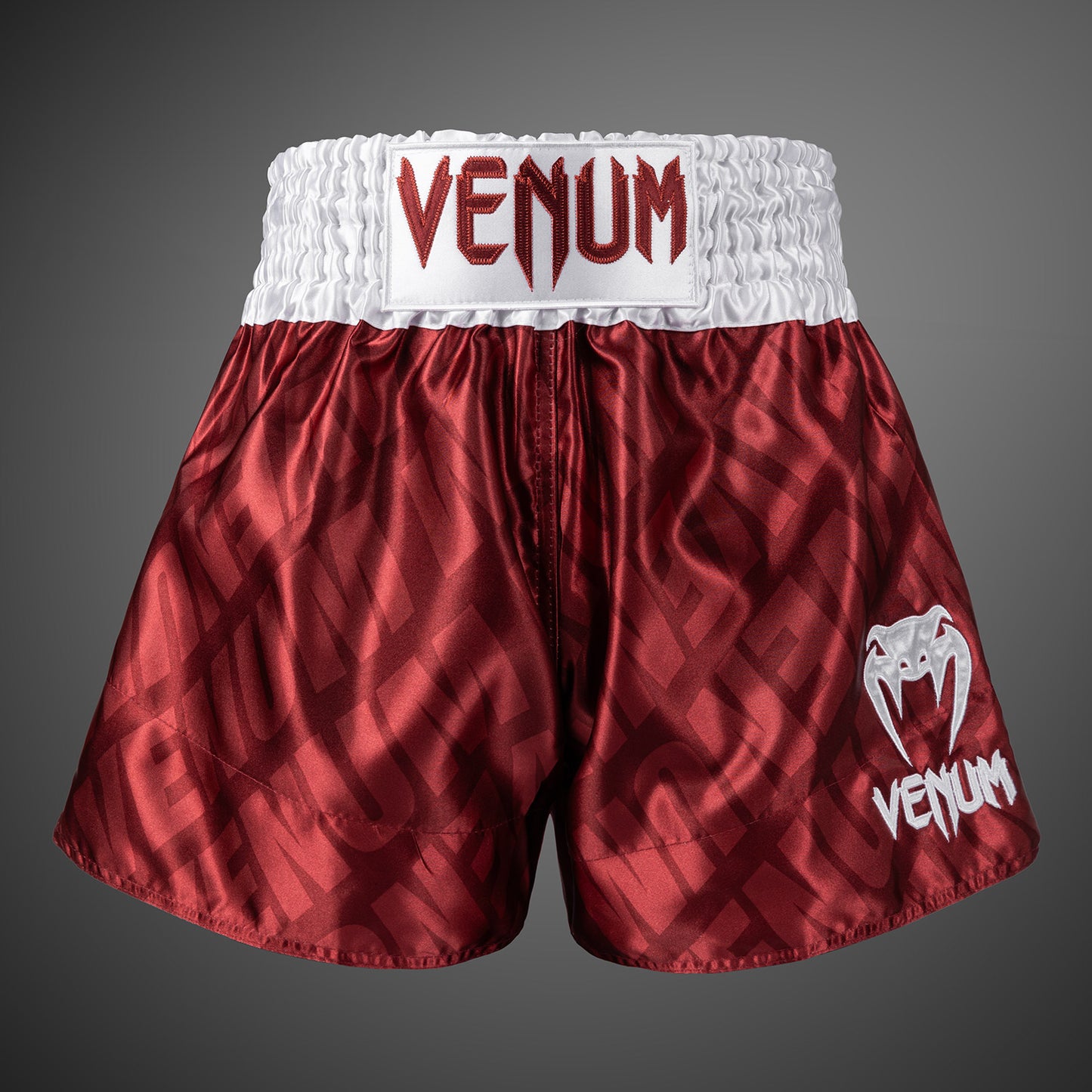 Venum Contender XT Muay Thai Shorts – Kirschrot/Weiß