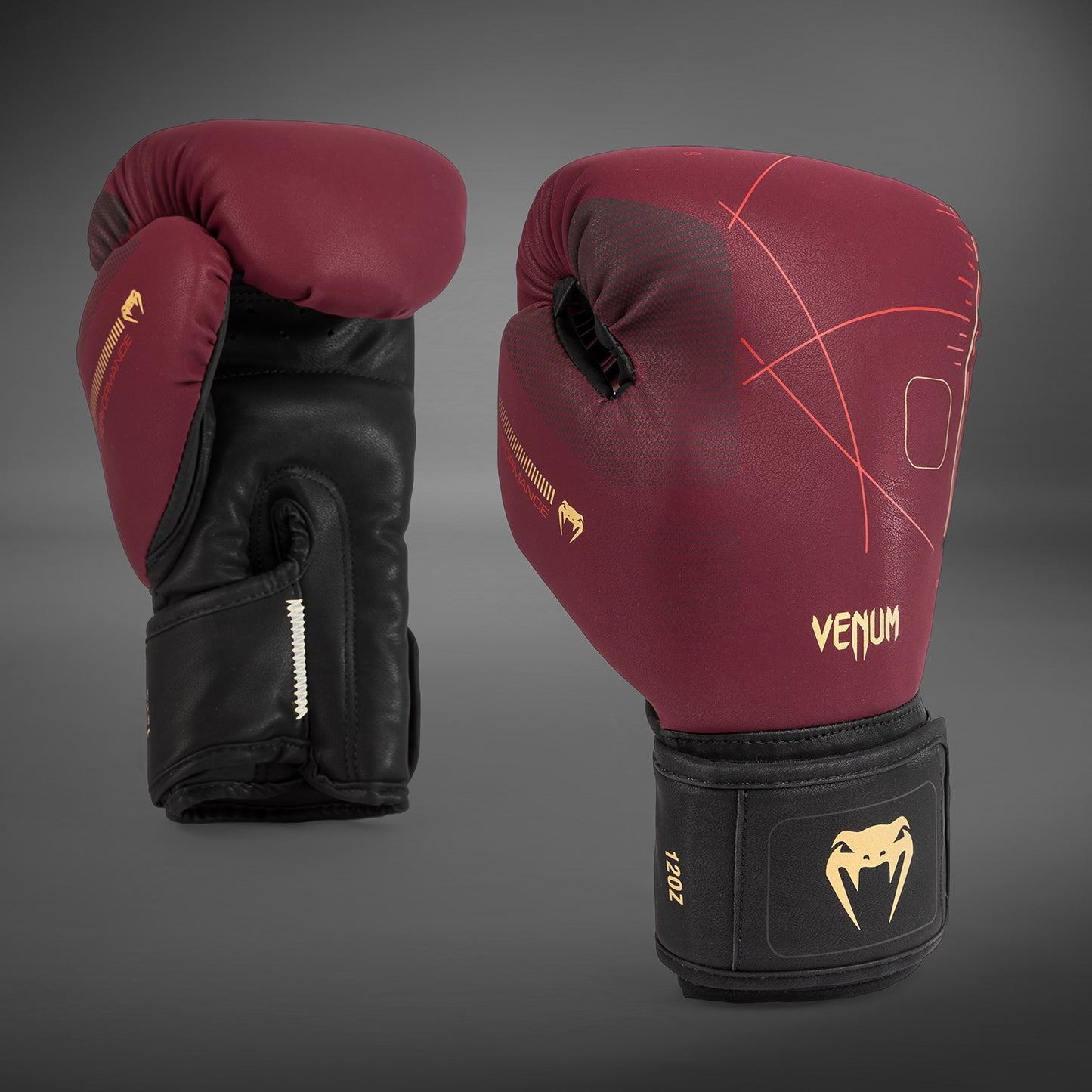 Venum Tactical XT Boxhandschuhe - Schwarz/Burgund/Gold