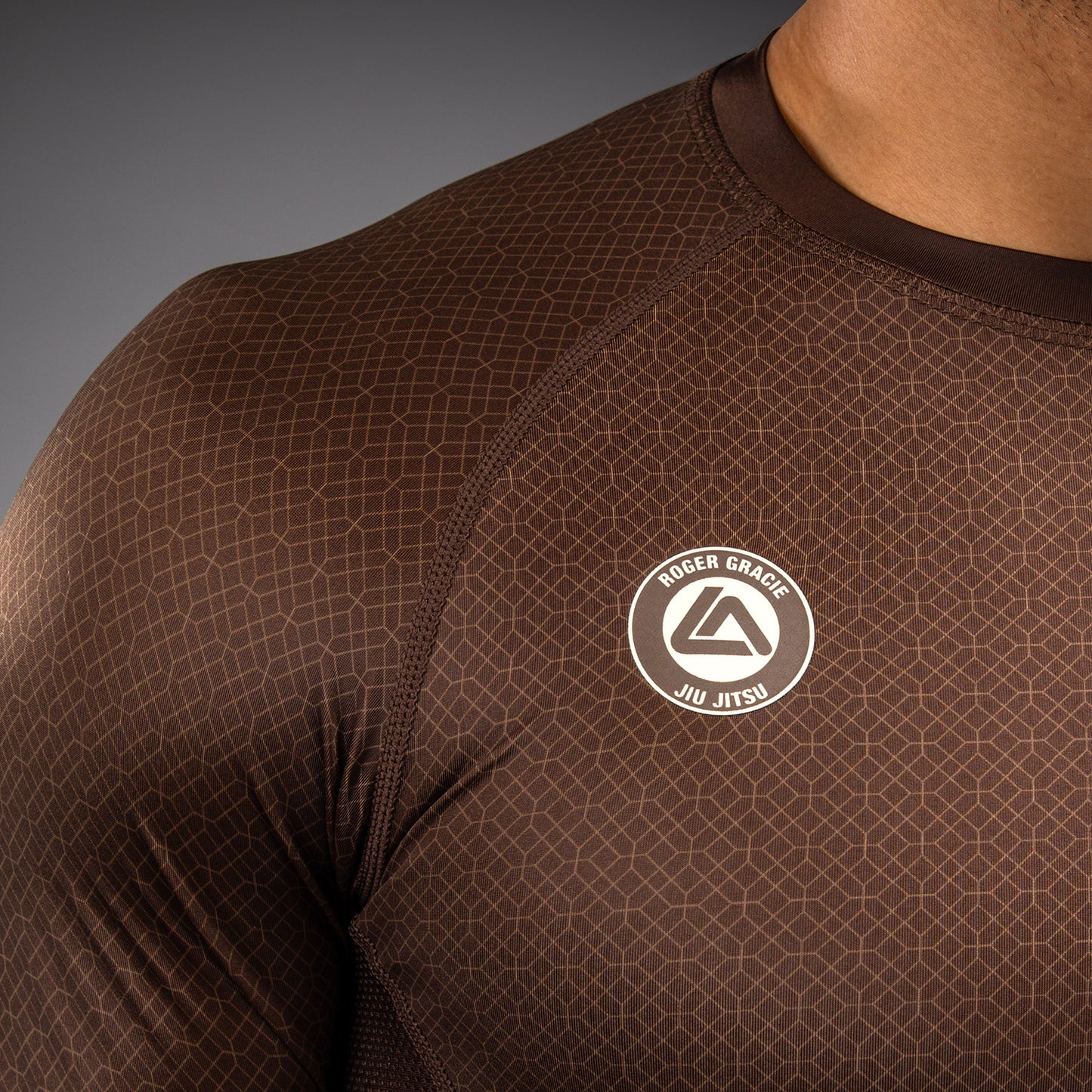 Venum x Roger Gracie Academy Kurzarm Rashguard - Dunkelbraun