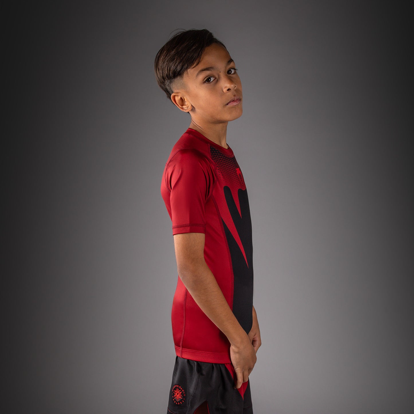 Venum Attack Kurzarm Rashguard - Schwarz/Rot