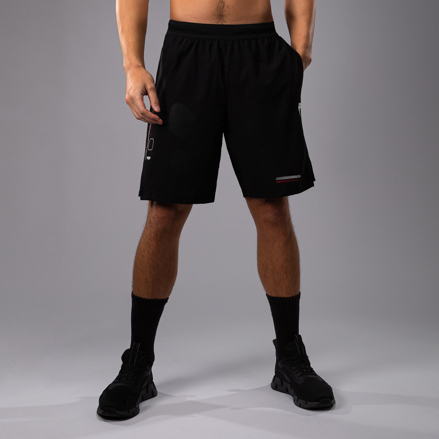 Venum Tactical XT  Herren-Trainingsshorts - Schwarz/Feuerrot