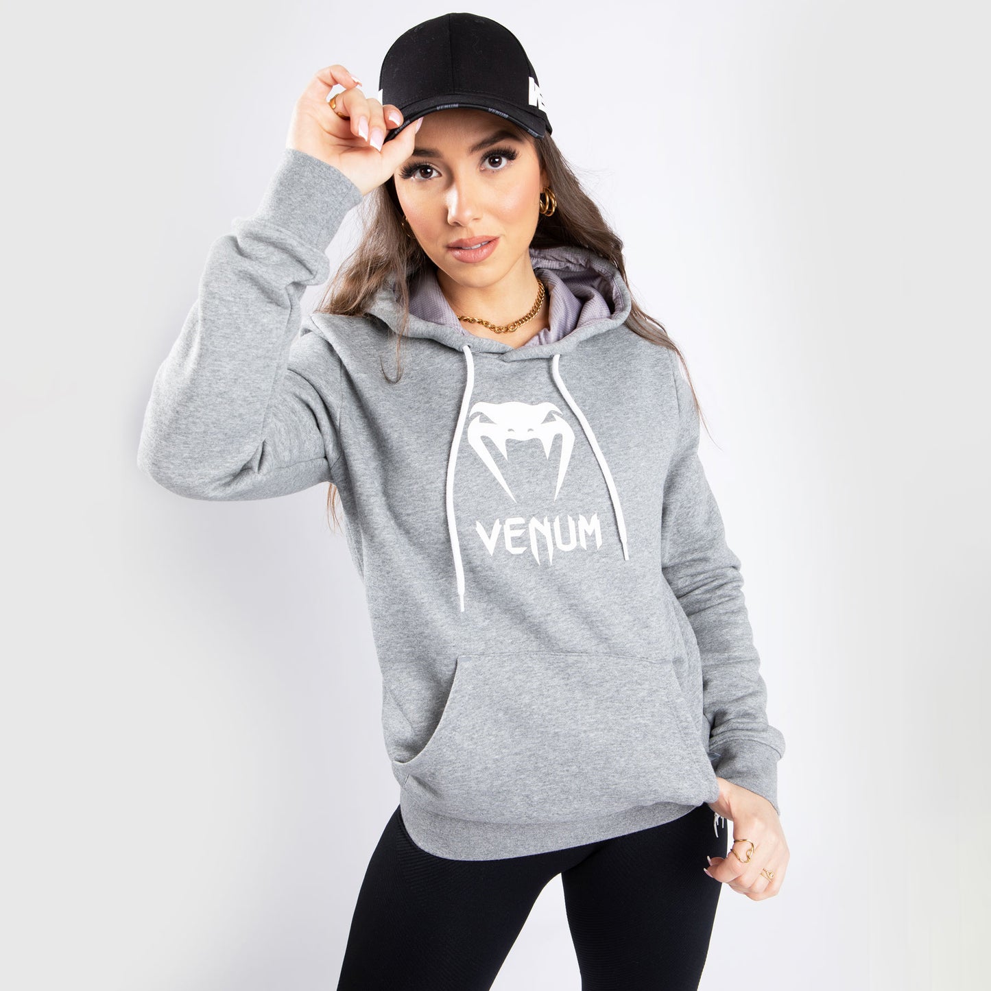 Venum Classic Hooded Sweatshirt – Für Frauen – Hellgrau Meliert