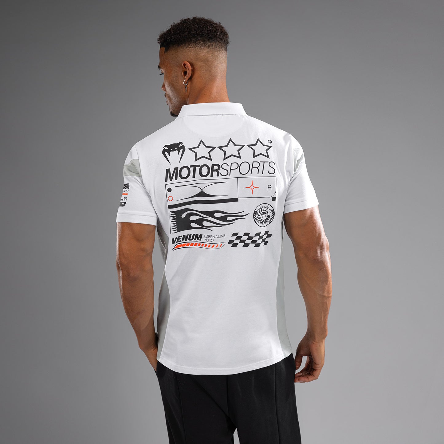 Venum Motorsport Baumwoll-Polo - Schneeweiß