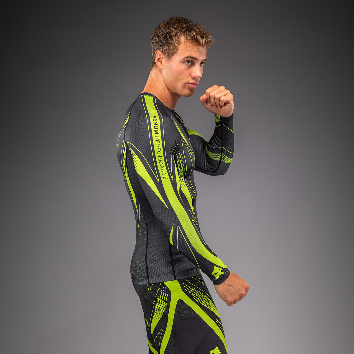 Venum Amazonia Reborn Langarm-Rashguard - Schwarz/Grün