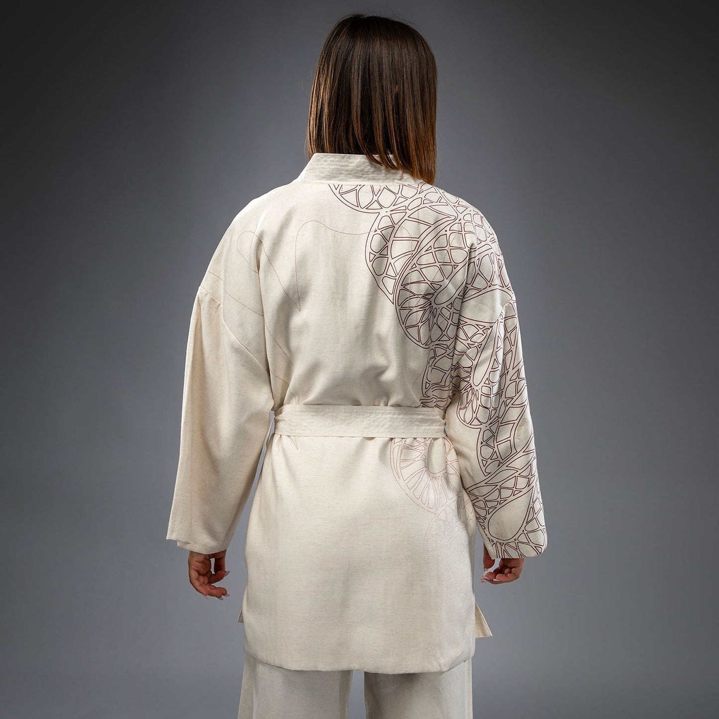 Venum Serpenti Damenjacke – Elfenbein/Burgunder