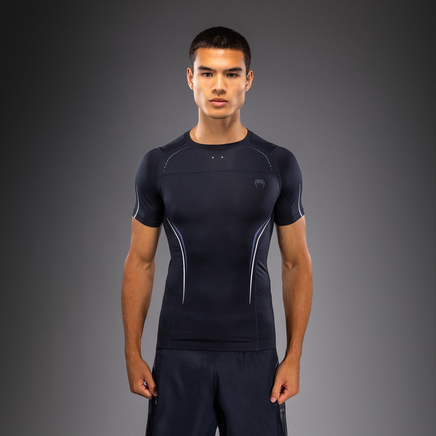 Venum G-Core Kurzarm Rashguard - Marineblau/Weiß