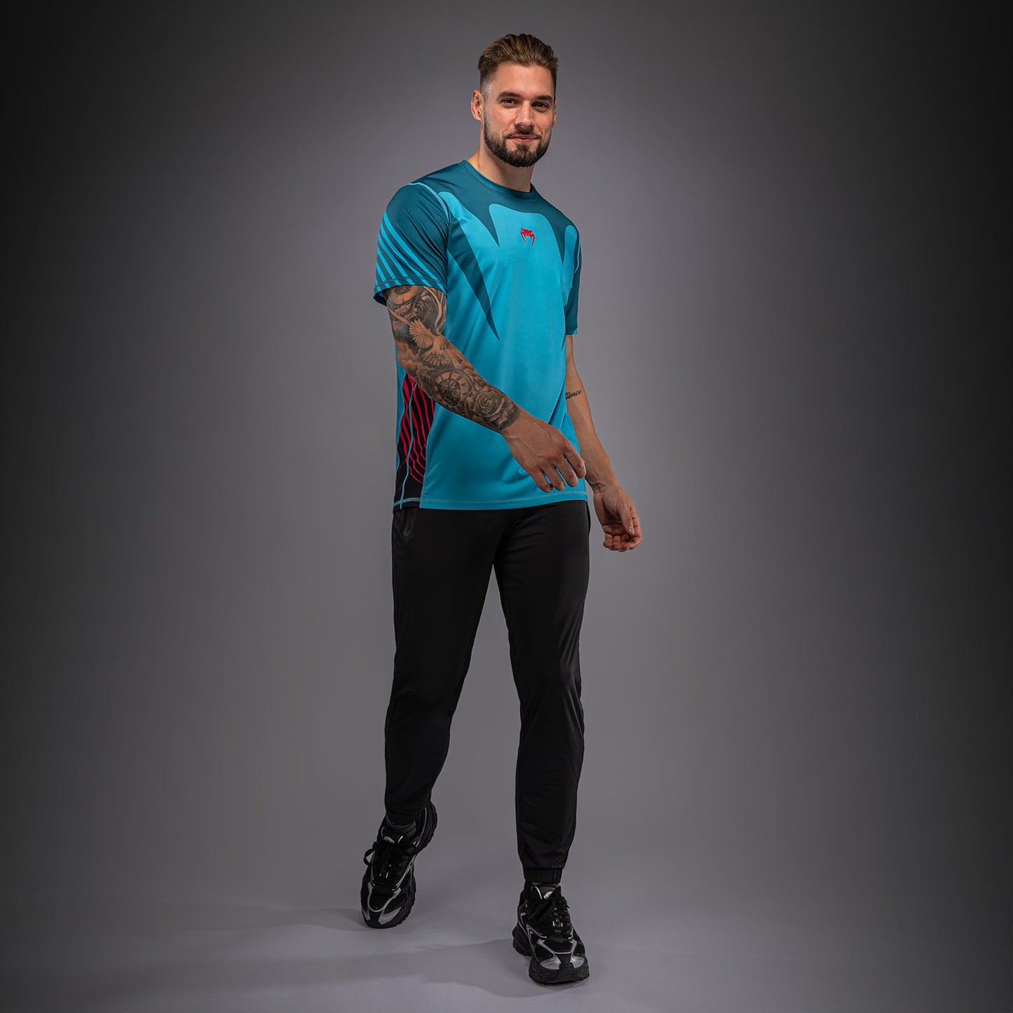 Venum Attack 90 Dry-Tech-T-Shirt – Türkis/Rot