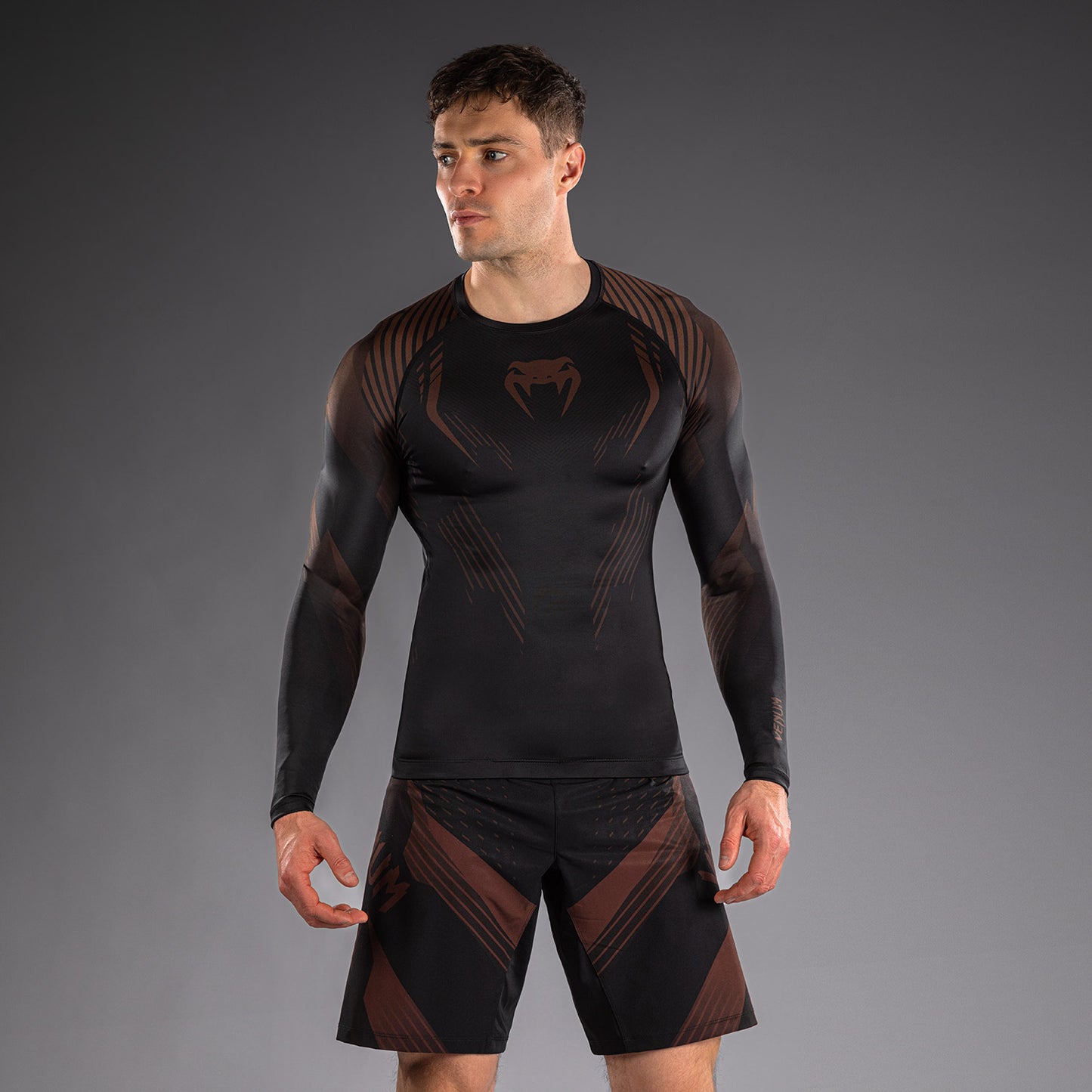 Venum No-Gi 6.0 Langarm Rashguard - Schwarz/Braun