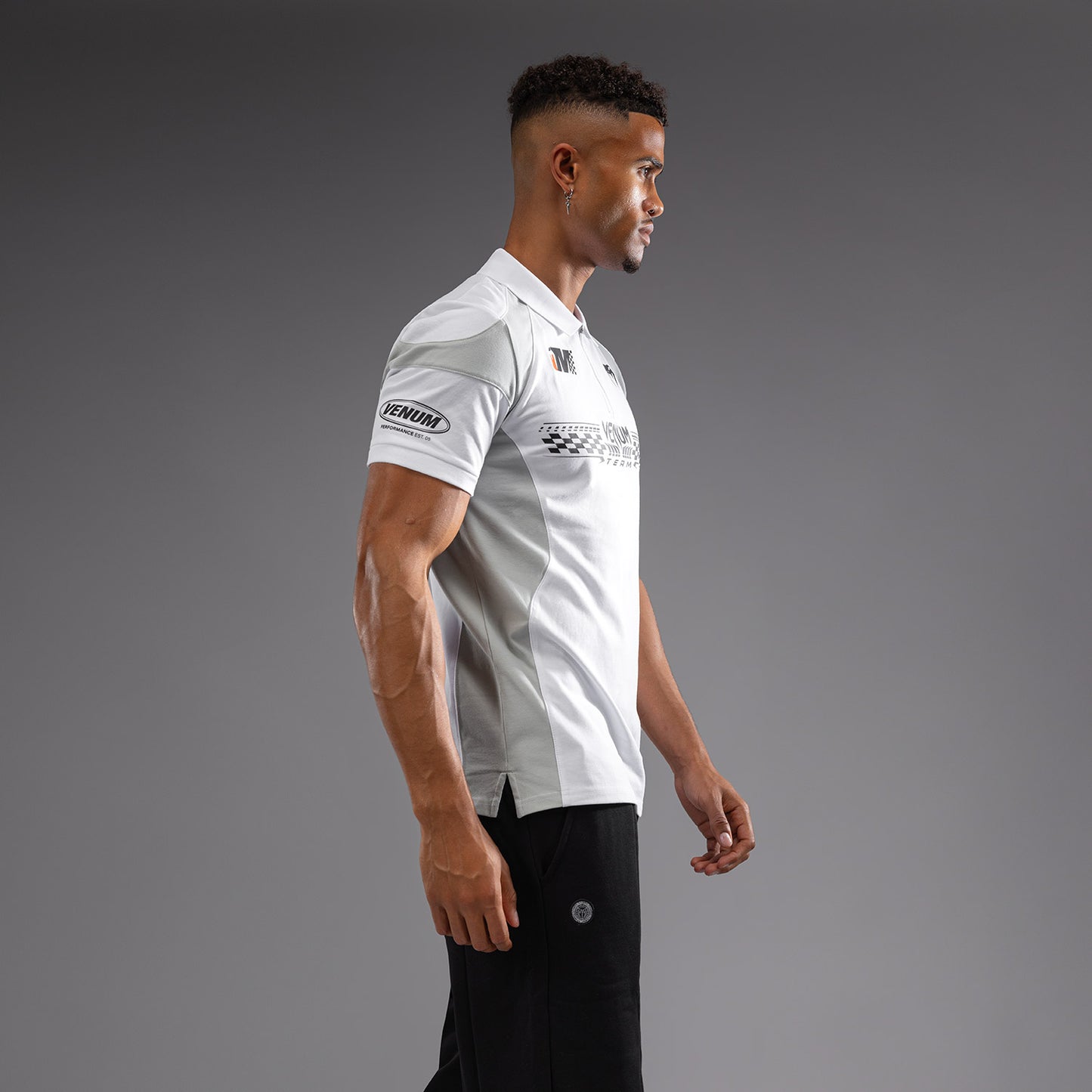 Venum Motorsport Baumwoll-Polo - Schneeweiß