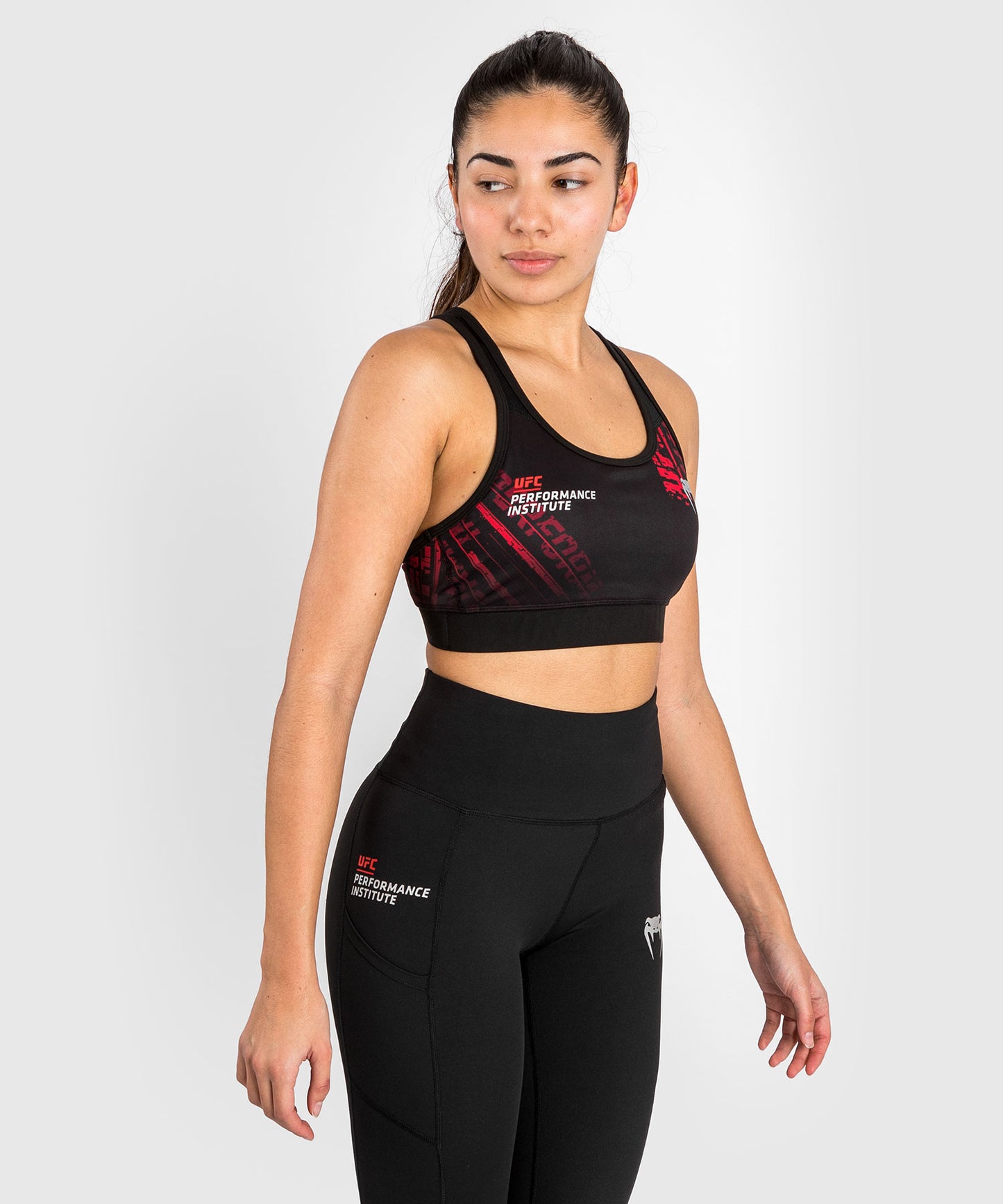 UFC Performance Institute 2.0 Sport-BH für Frauen - Schwarz/Rot