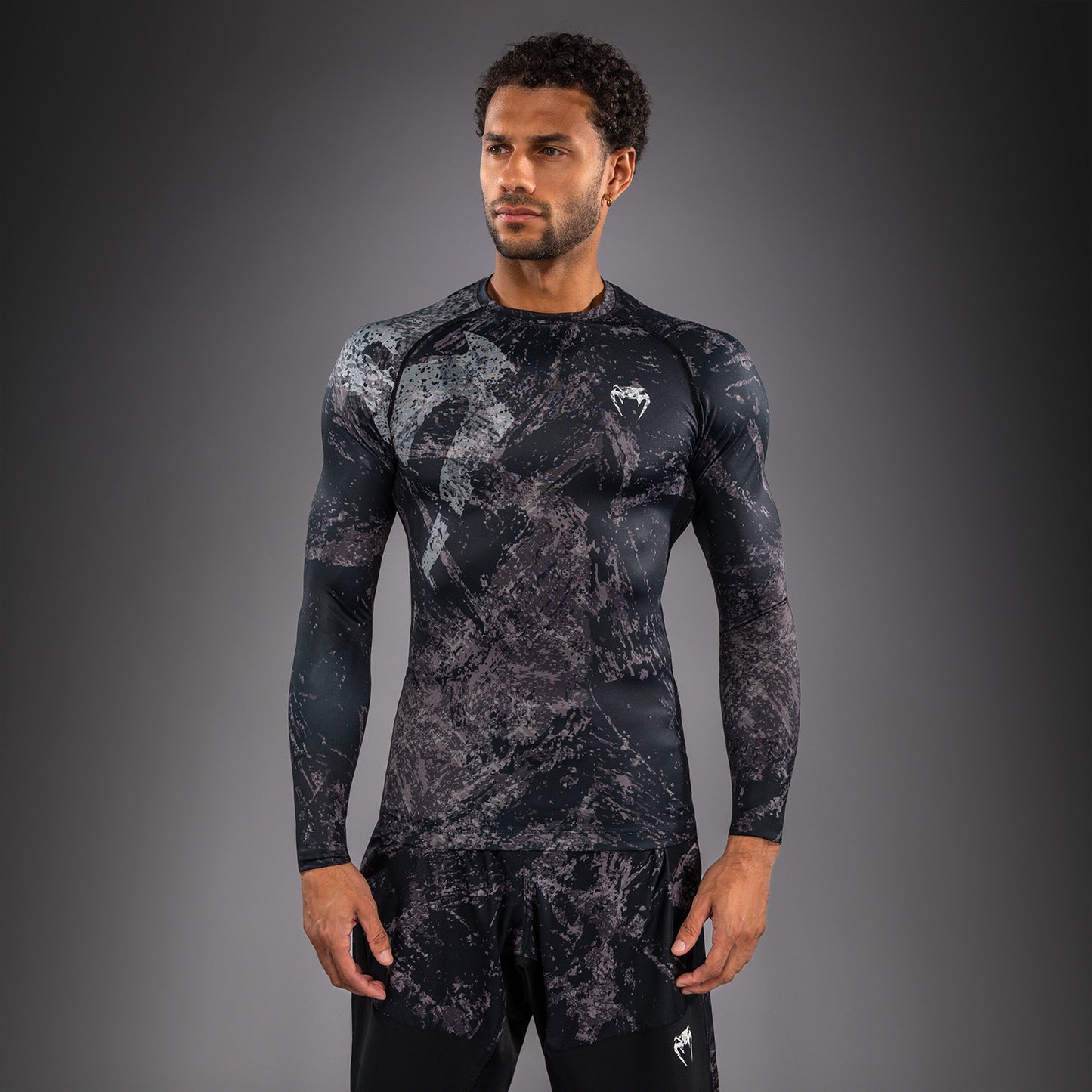 Venum Rage & Workout Langarm-Rashguard - Schwarz/Grau