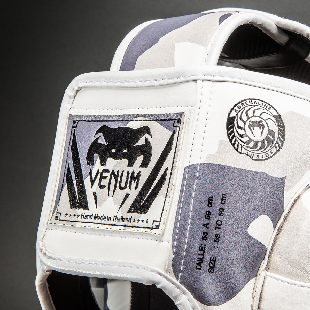 Venum Elite Camo Kopfschutz – Weiß/Hellgrau