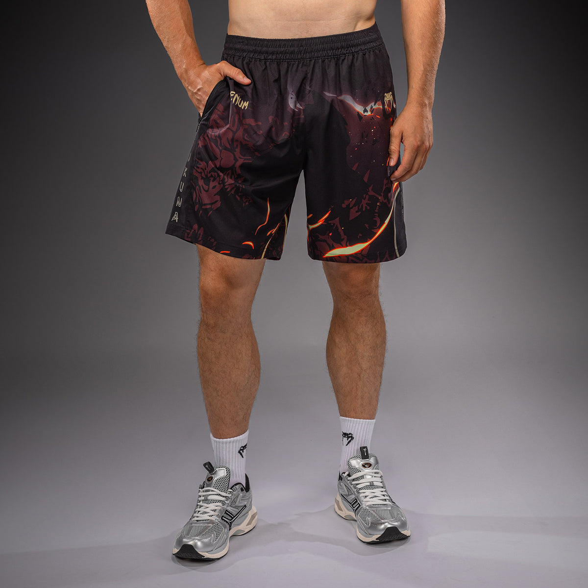 Jujutsu Kaisen x Venum Sukuna Trainingsshorts – Schwarz/Beige