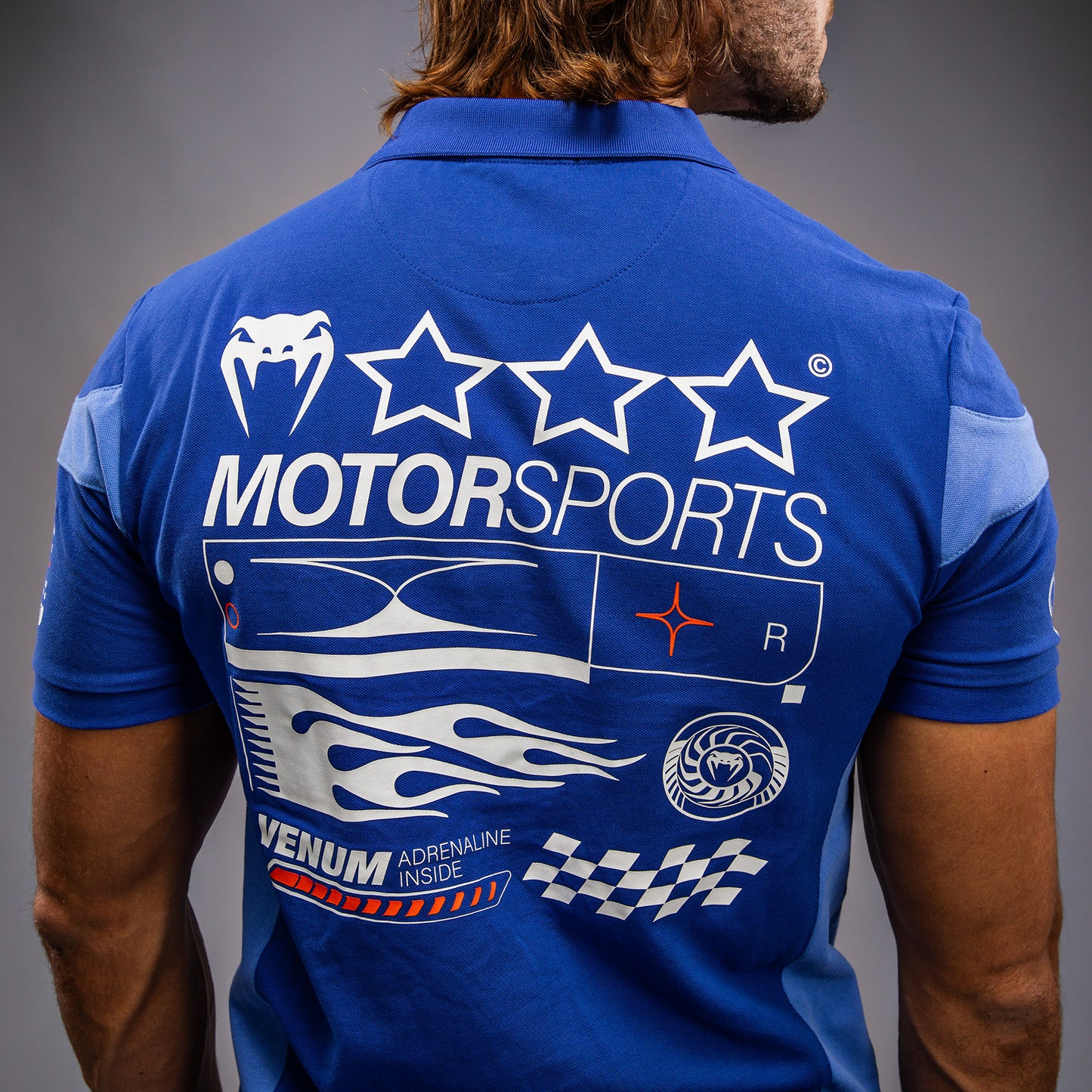 Venum Motorsport Baumwoll-Polo - Königsblau