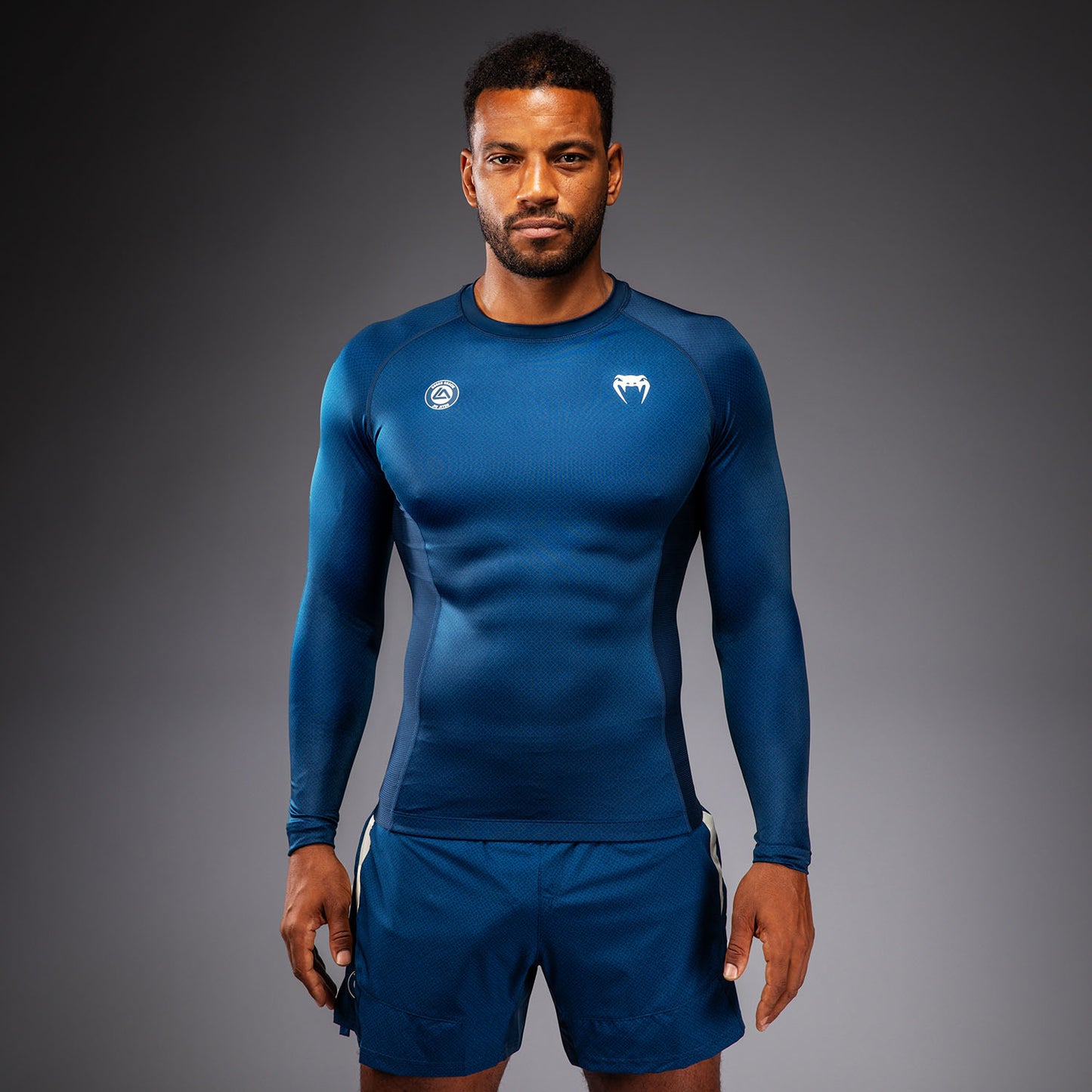 Venum x Roger Gracie Academy Langarm Rashguard - Blau