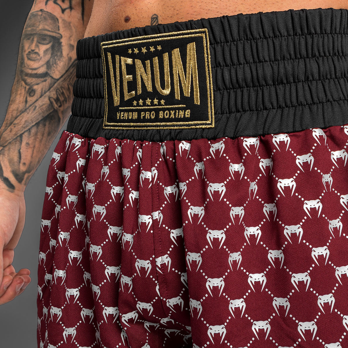 Venum Monogram Boxershorts - Schwarz/Burgund