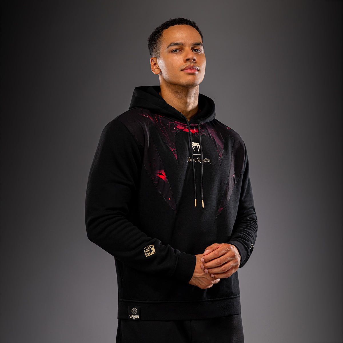 Jujutsu Kaisen x Venum Itadori Kapuzenpullover – Schwarz/Rot