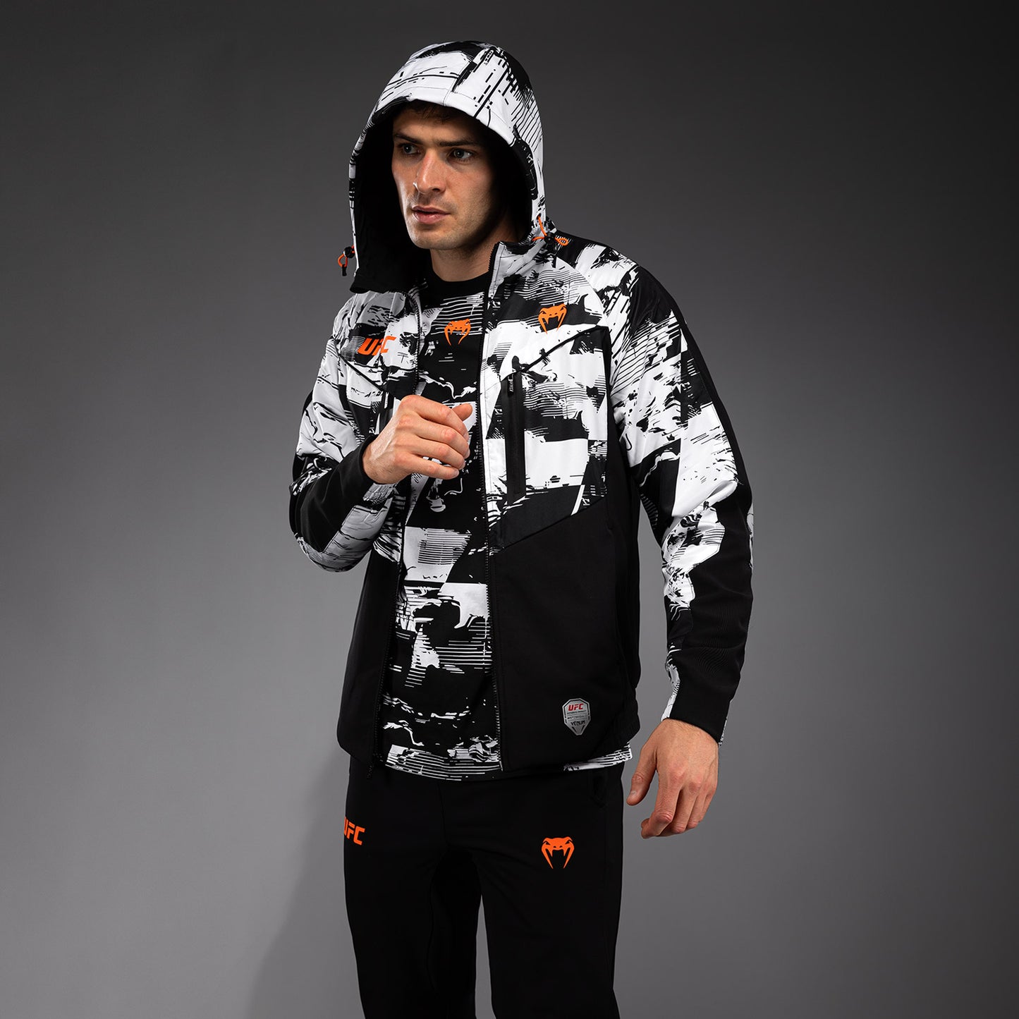 UFC Zenith by Venum Authentic Fight Week Zip Hoodie Herren - Weiß