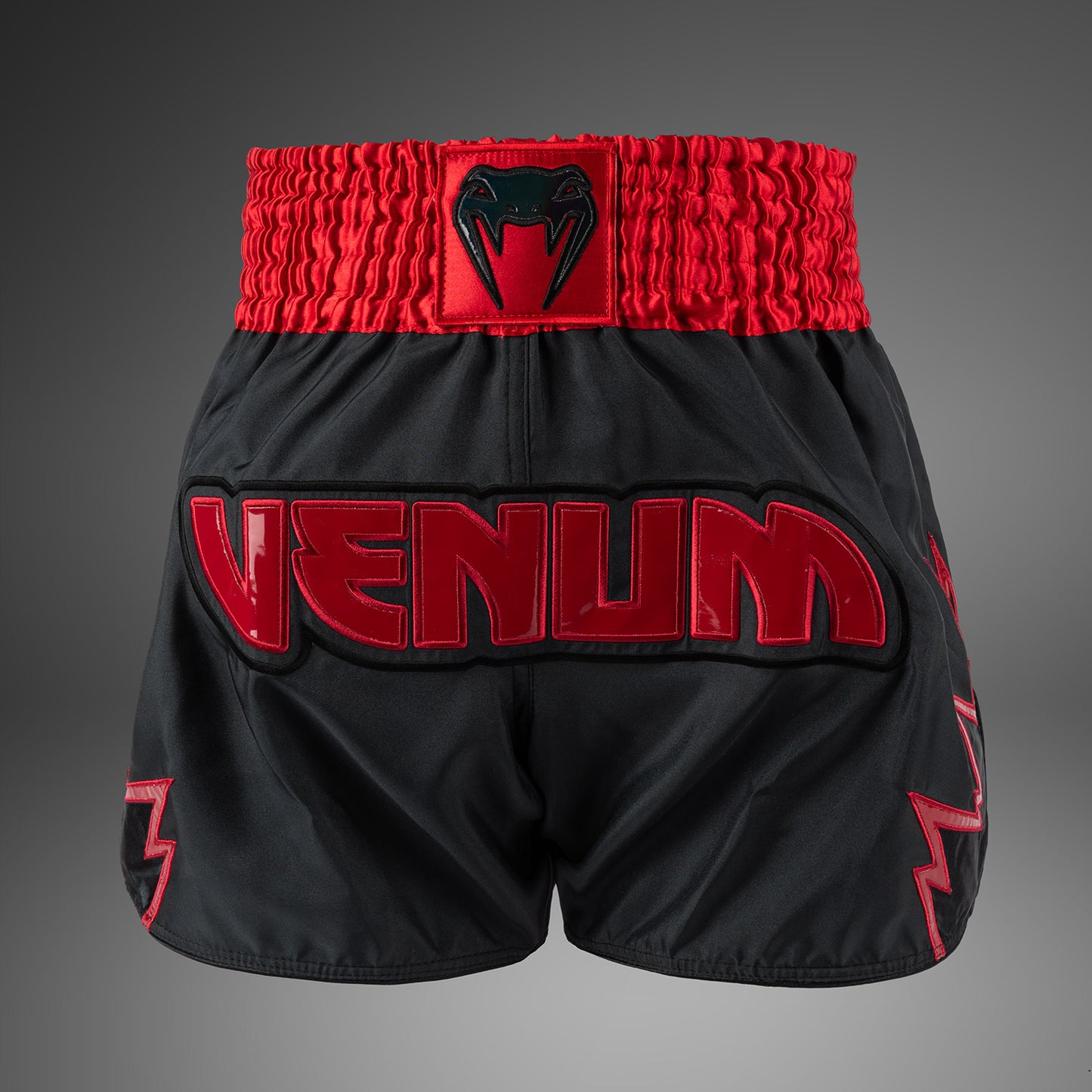 Venum Inferno Muay Thai Shorts - Kohlegrau/Rot