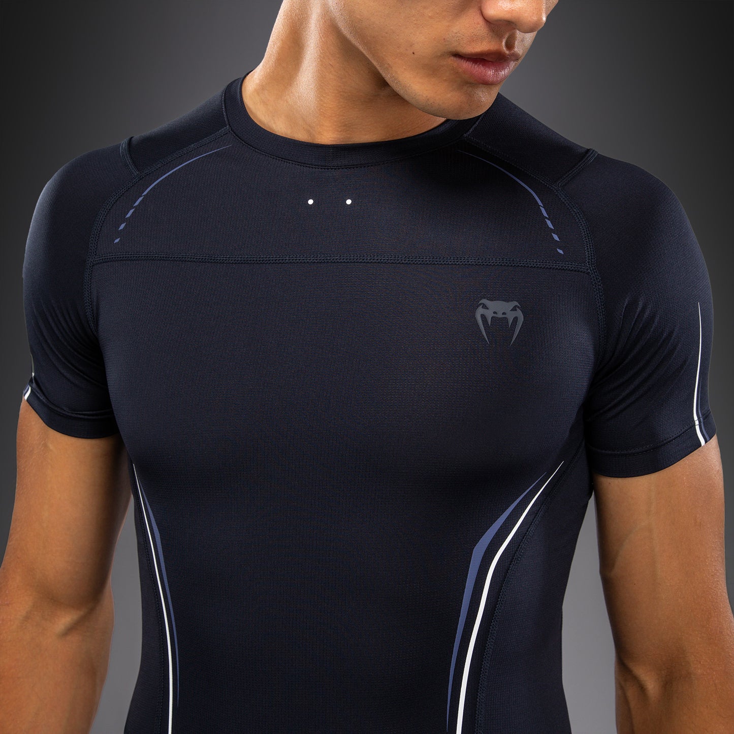 Venum G-Core Kurzarm Rashguard - Marineblau/Weiß
