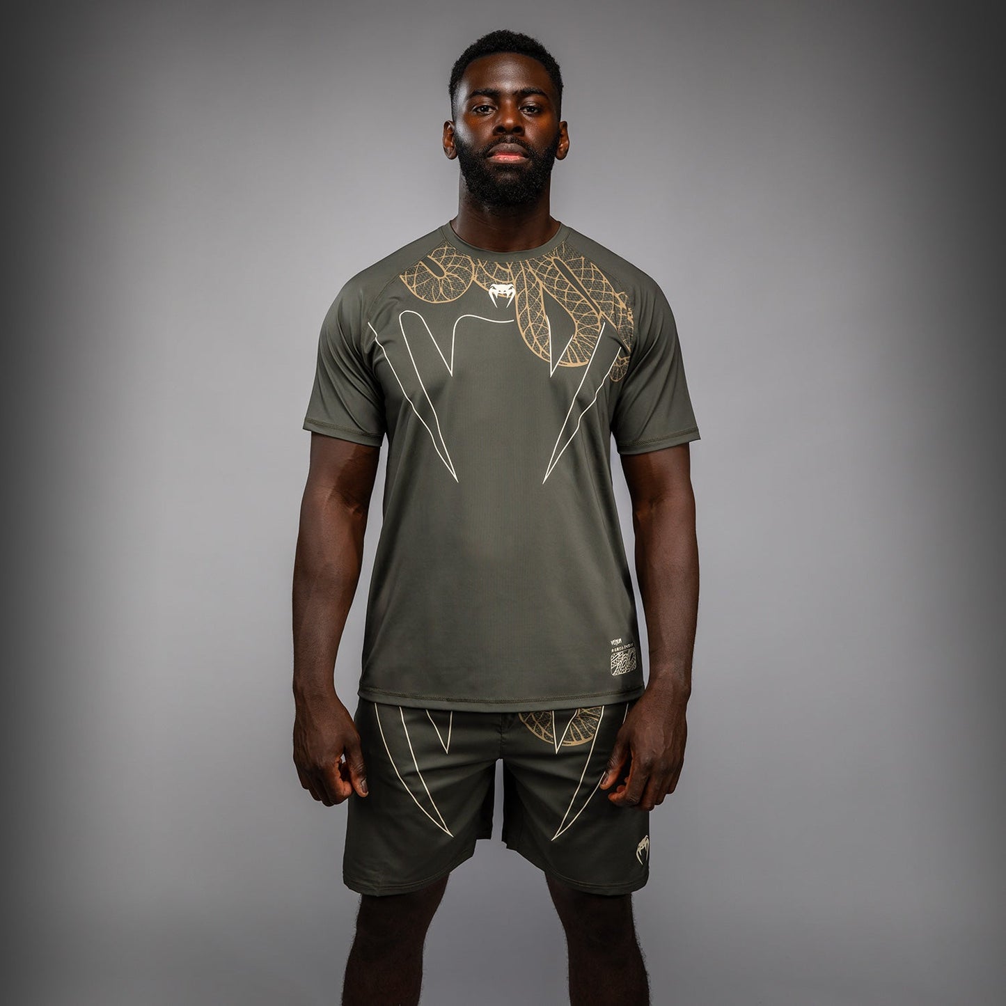 Venum Serpenti Dry Tech T-Shirt – Khaki/Bronze/Ivory