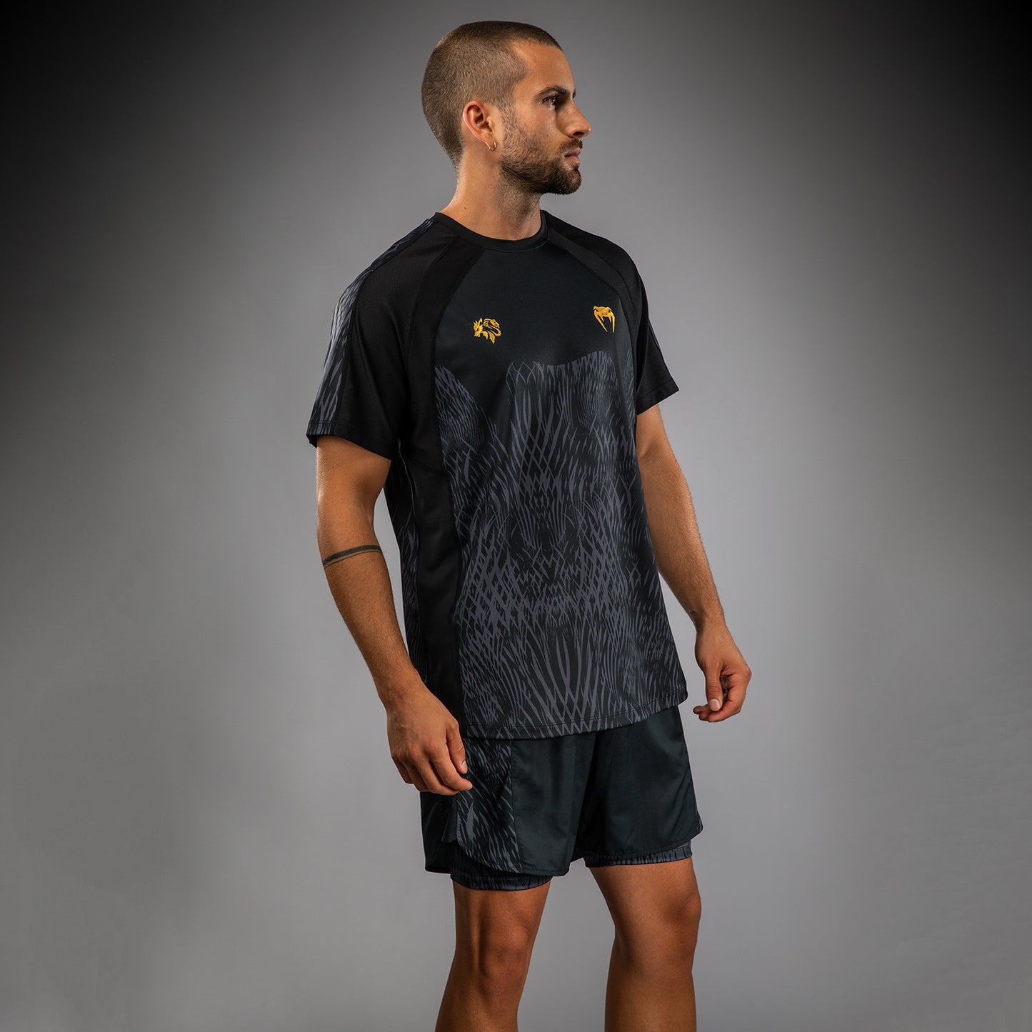 Venum x Chimaev Dry-Tech Shirt - Schwarz/Grau