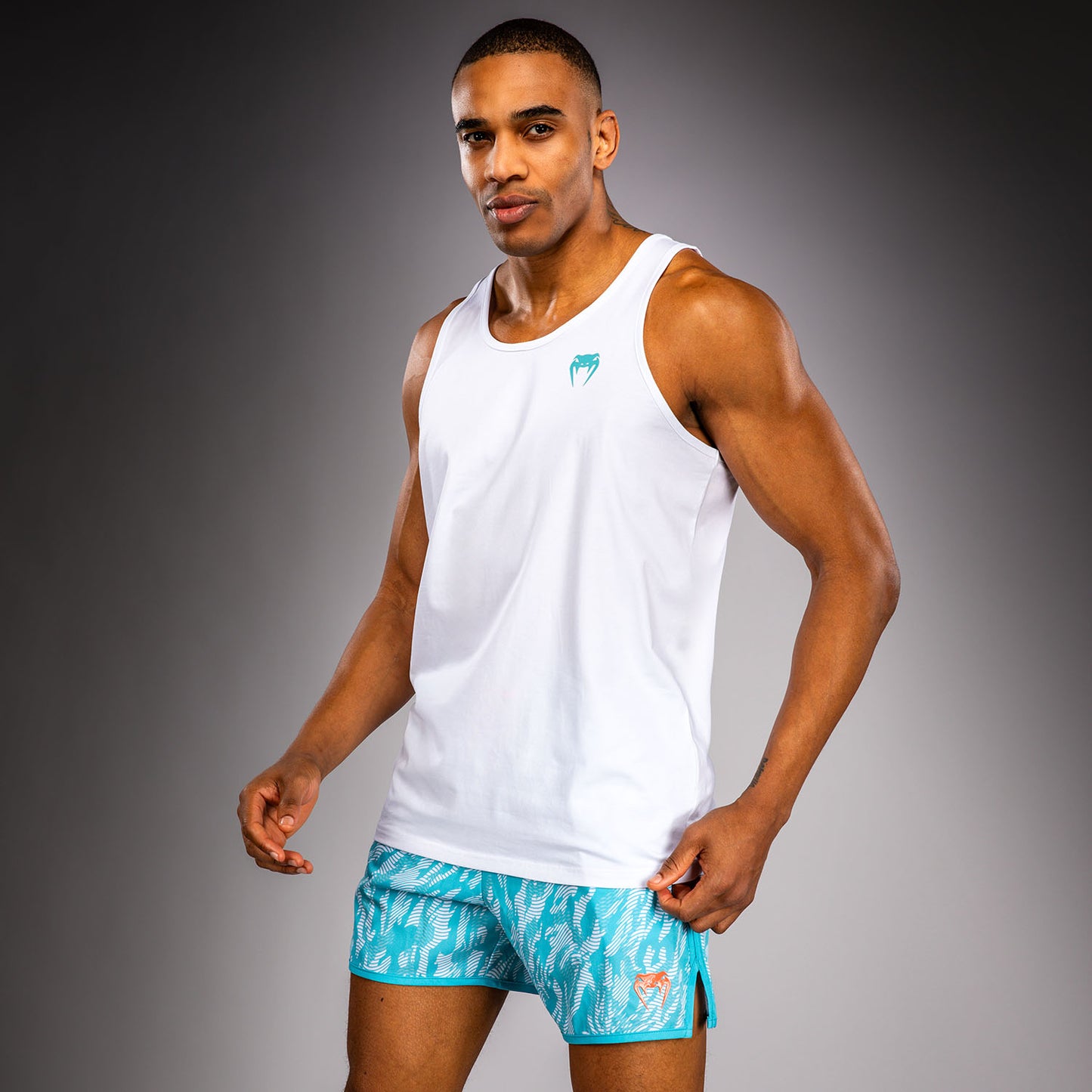 Venum Aqua Tanktop – Weiß/Türkis