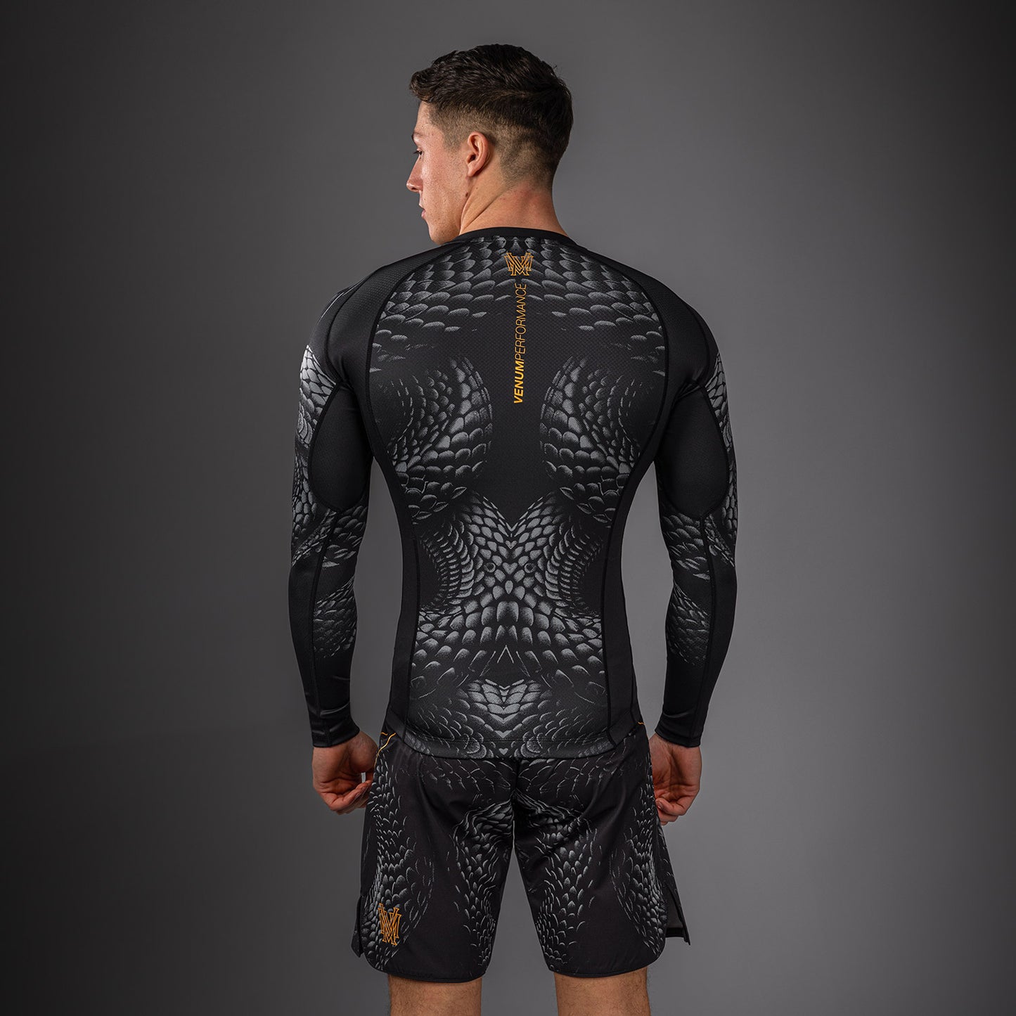 Venum Matupa Langarm Rashguard - Schwarz/Grau/Gold