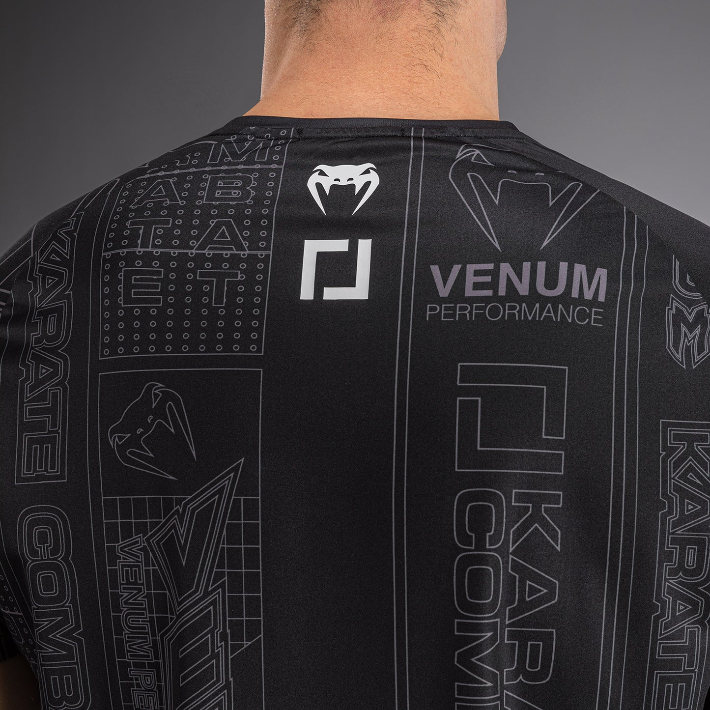 Karate Combat by Venum Dry-Tech-T-Shirt – Schwarz/Grau