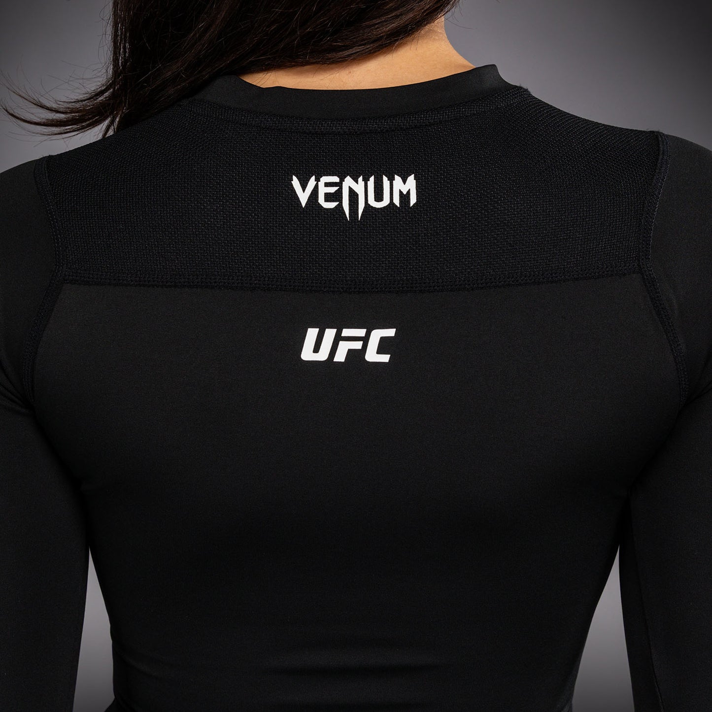 Venum UFC Unity by Venum Authentic Fight Week Damen Funktions-Rashguard Langarm - Schwarz