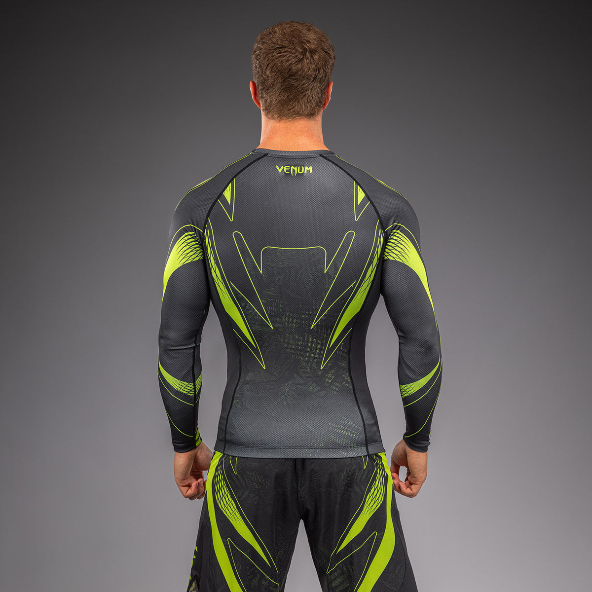 Venum Amazonia Reborn Langarm-Rashguard - Schwarz/Grün