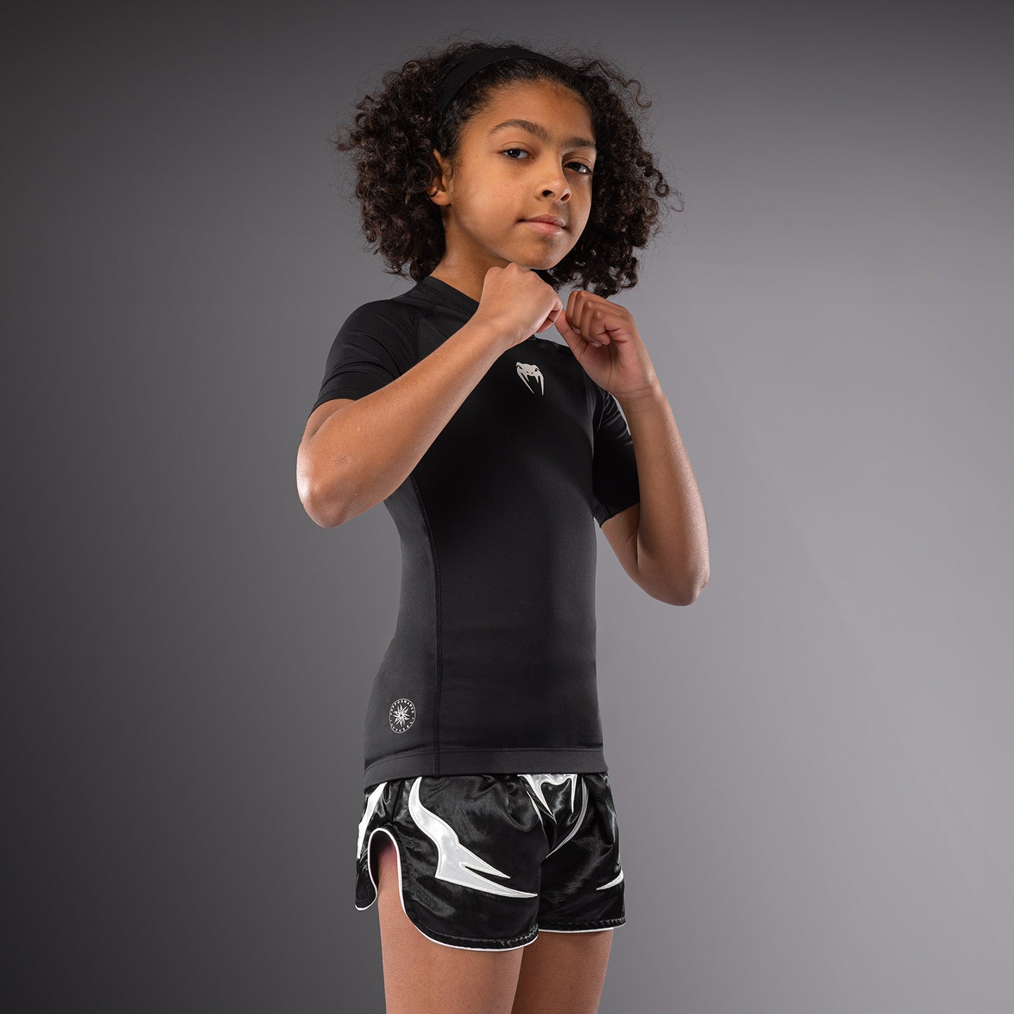 Venum Contender Kinder Rashguards Kurzarm - Schwarz