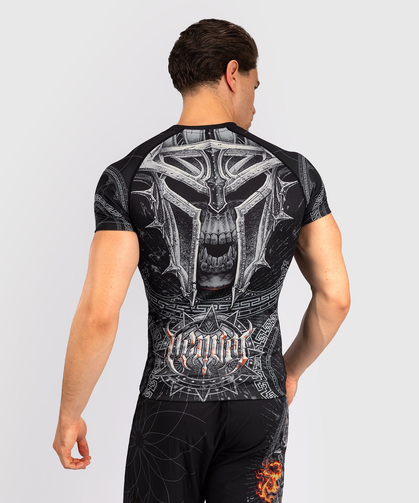 Venum Gladiator 5.0 Herren Kurzarm Rashguard - Schwarz/Silber