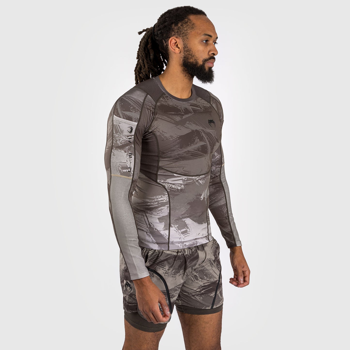 Venum Electron 3.0 Langärmeliger Rashguard - Sand