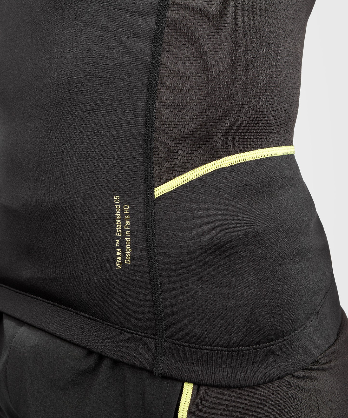 Venum Fusion 2.0  Herren Rashguard - kurze Ärmel - schwarz/gelb