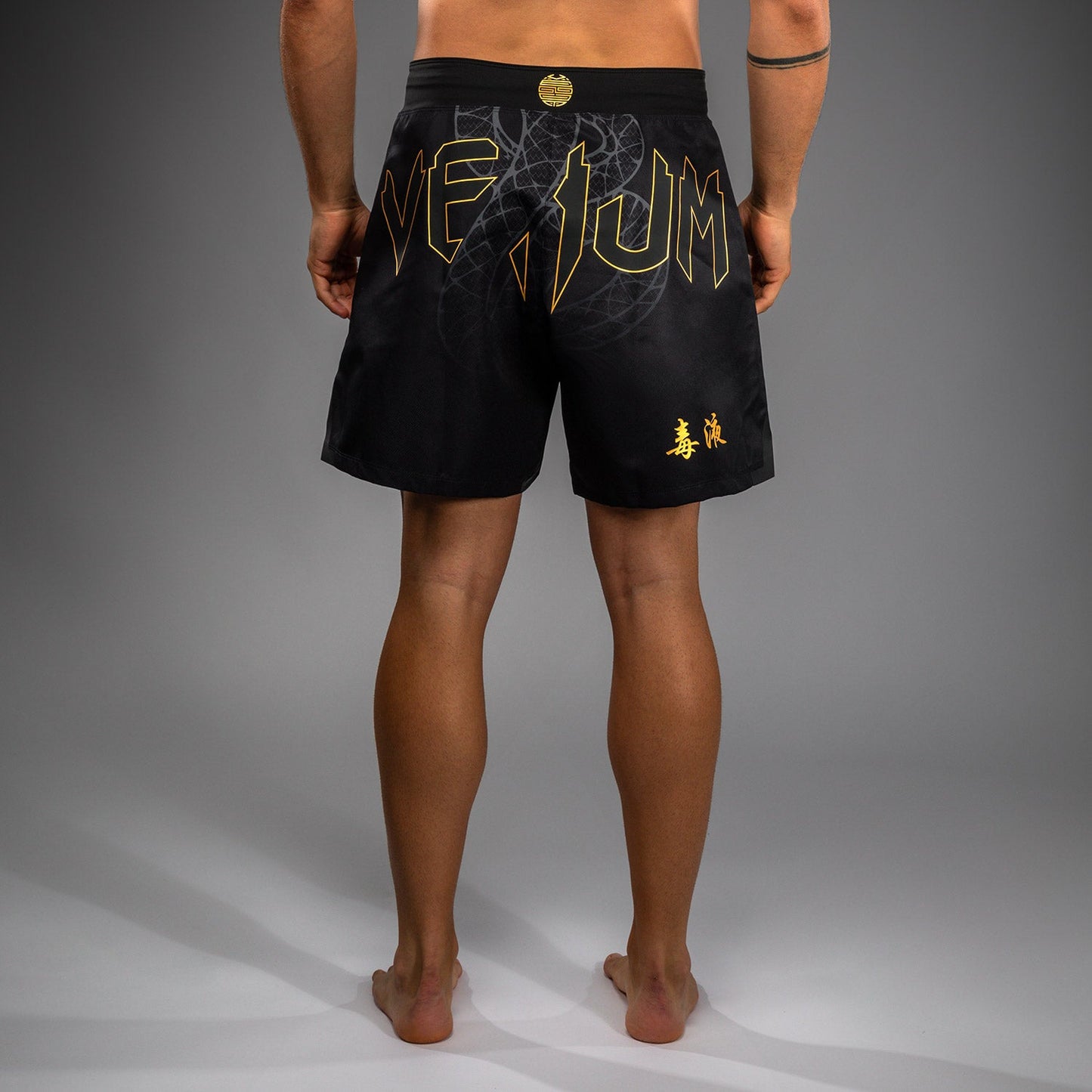 Venum Serpenti Fight Shorts – Schwarz/Silber/Gold