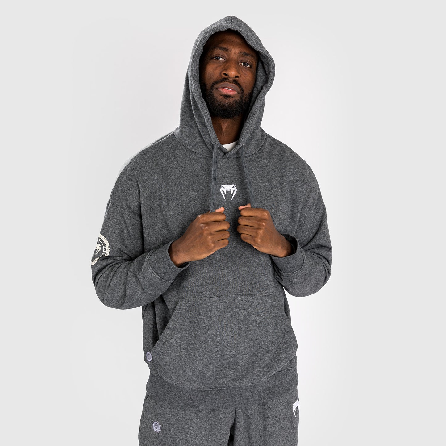 Venum Vortex XL Lite Herren Hoodie - Dunkel Heather Grau