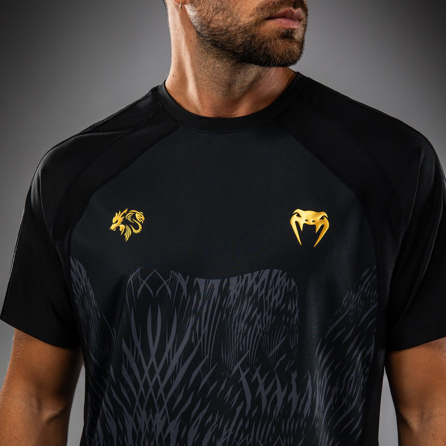 Venum x Chimaev Dry-Tech Shirt - Schwarz/Grau