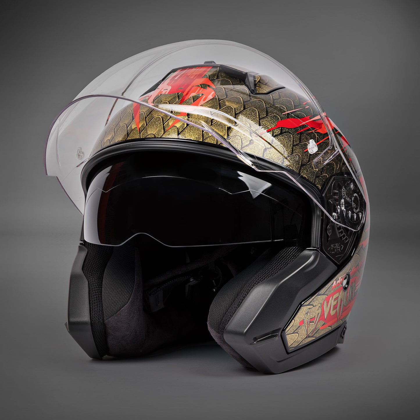Venum x Shark Motorradhelm SKWAL i3 JET - Rot/Gold