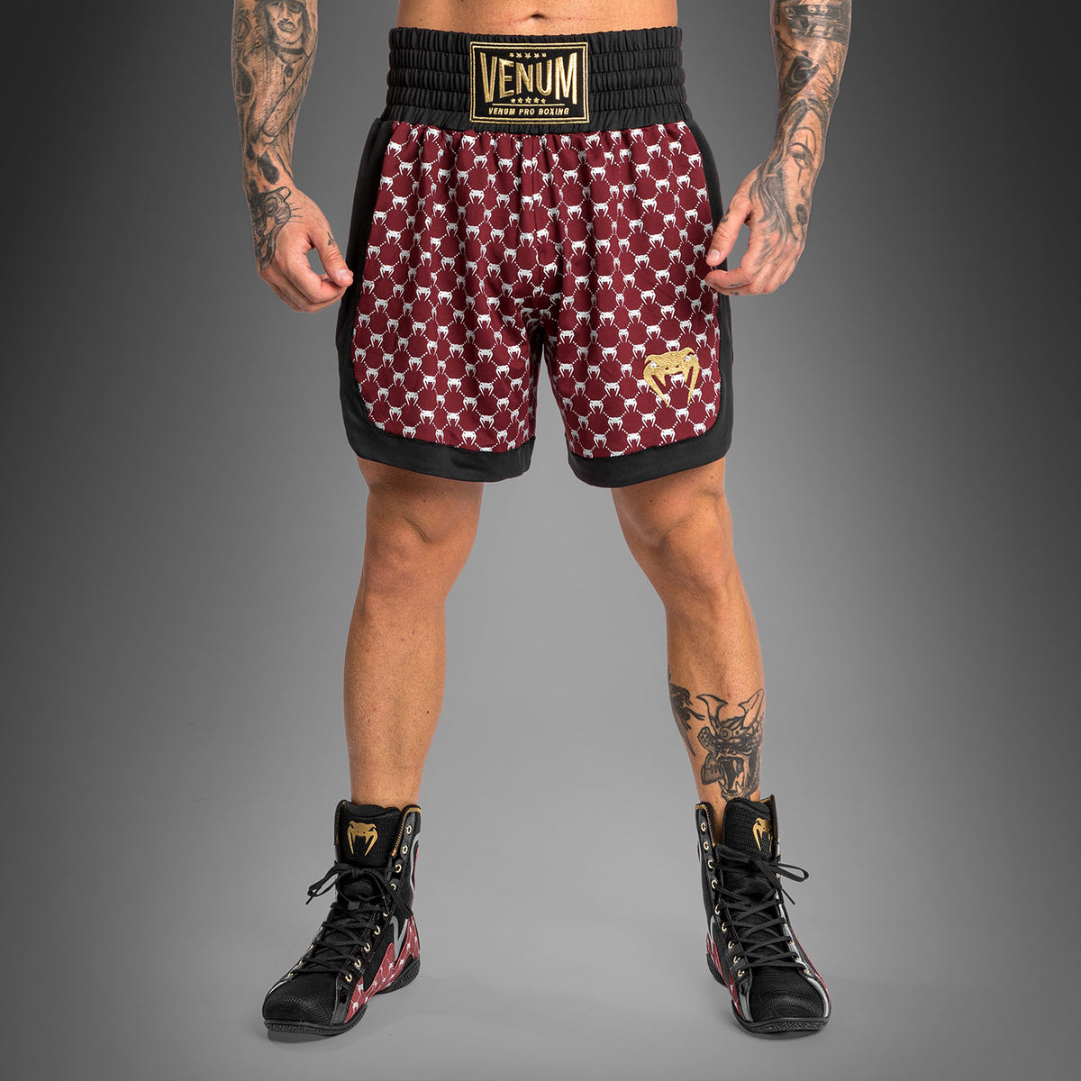 Venum Monogram Boxershorts - Schwarz/Burgund
