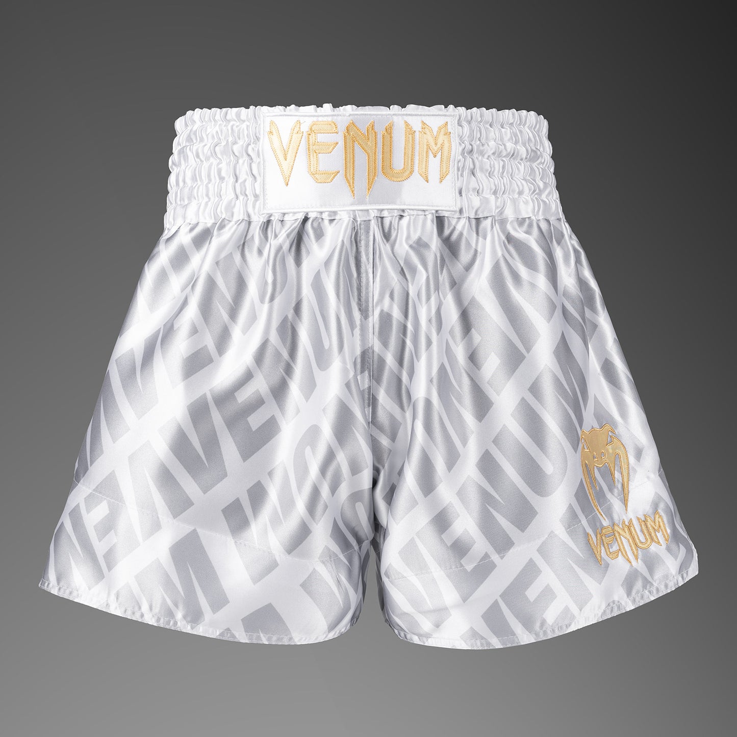 Venum Contender XT Muay Thai Shorts – Weiß/Silber