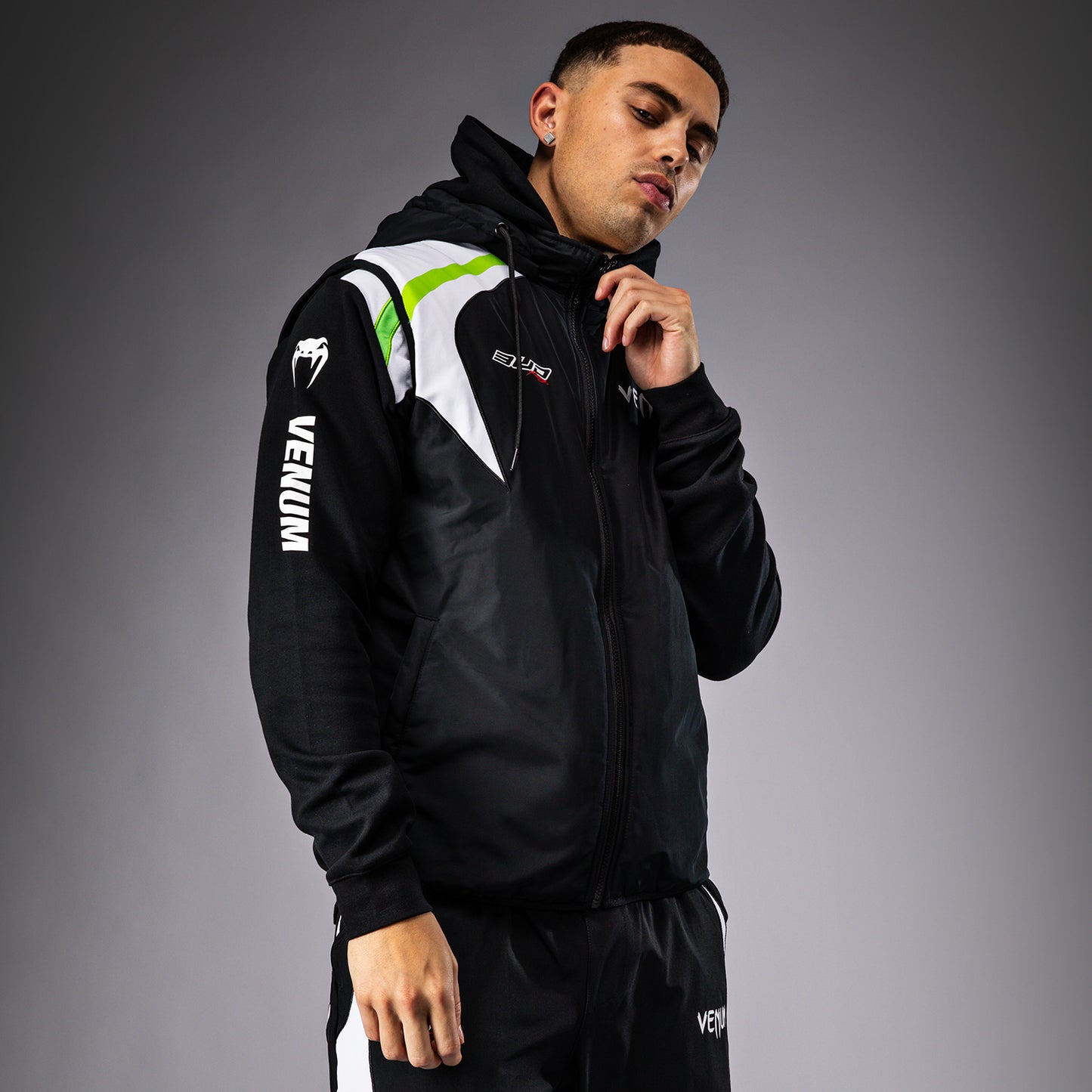 Venum x Bud Racing Herren Ärmelloses Jackett - Schwarz/Weiß/Lindgrün