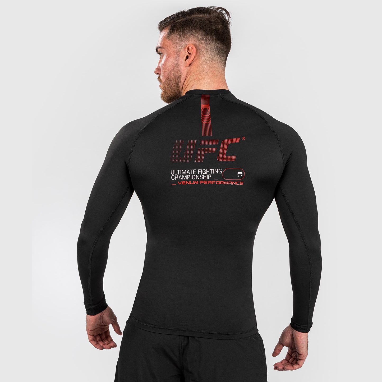 UFC Adrenaline by Venum Fight Week Herren Performance Langarm Rashguard - Schwarz