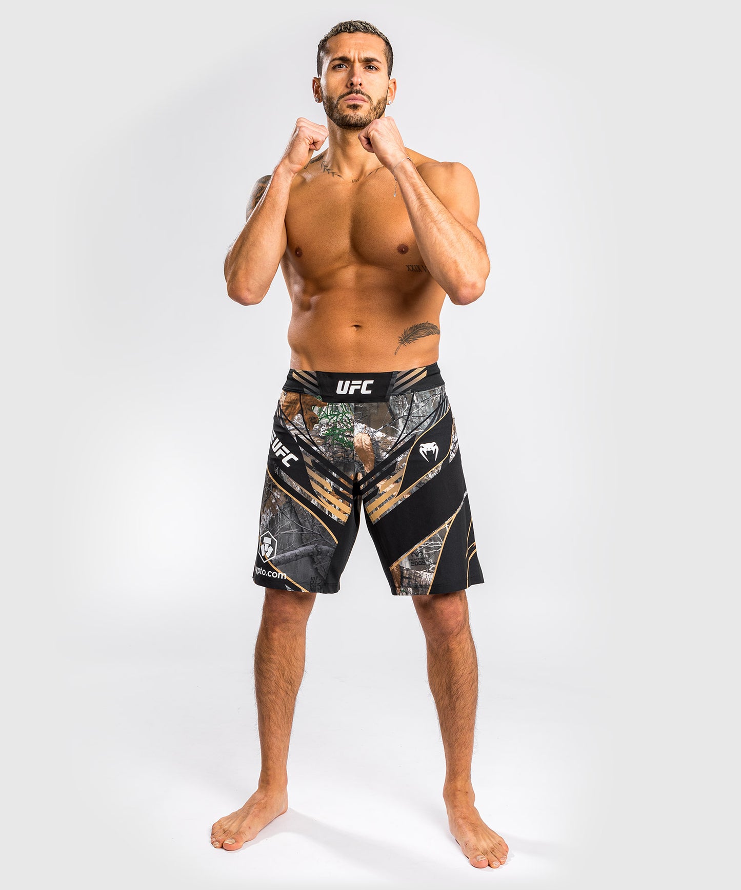 UFC Venum Authentic Fight Night Fightshorts für Herren – Langer Schnitt – Realtree® Camo