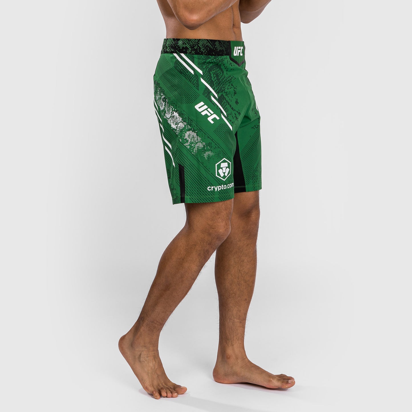 UFC Adrenaline by Venum Personalisierte Authentische Fight Night Herren-Kampfshorts - Lange Passform - Grün