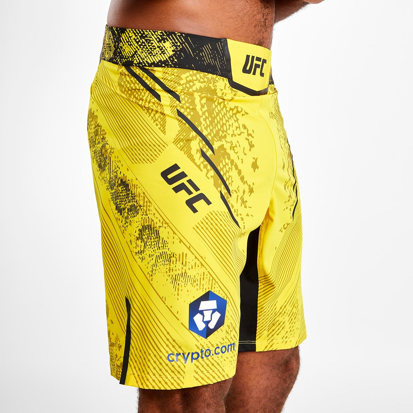 UFC Adrenaline by Venum Personalisierte Authentische Fight Night Herren-Kampfshorts - Lange Passform - Gelb
