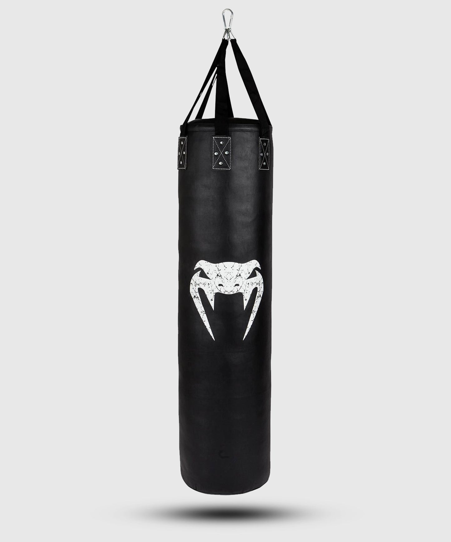 Venum Challenger Boxsack + Deckenhaken - Schwarz/Weiß - 150 cm - Gefüllt