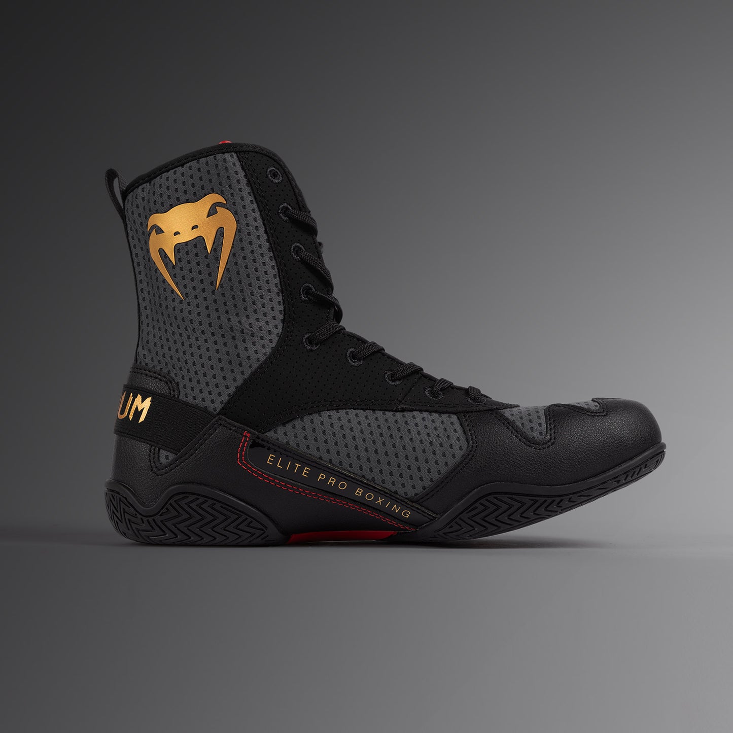 Venum Elite Boxschuhe - Sturmgrau/Gold